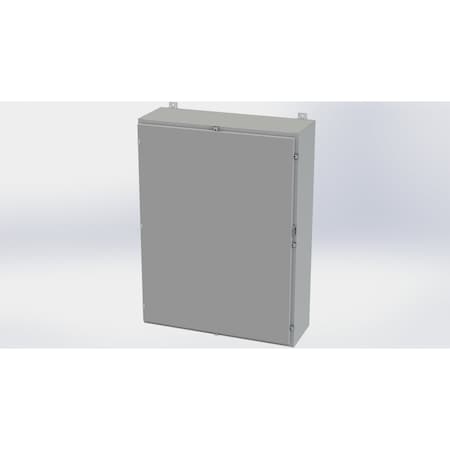 Saginaw Control & Engineering Clamps with Padlock Hasp Electrical Enclosures, 48 in H, 12 in D, 36 in W, NEMA 4, Carbon Steel SCE-48H3612LP